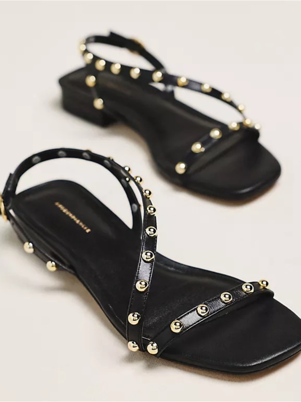 By Anthropologie Strappy Studded Flats
